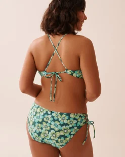 la Vie en Rose A Splashing Escape|Eco-conscious Swimwear></noscript>Recycled Fibers Bralette Bikini Top Aqua Flora