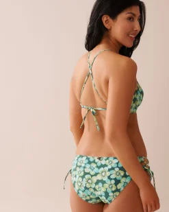 la Vie en Rose A Splashing Escape|Eco-conscious Swimwear></noscript>Recycled Fibers Bralette Bikini Top Aqua Flora