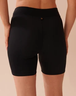 la Vie en Rose Always So Chic|Black Swimwear>High Waist Long Swim Shorts Black