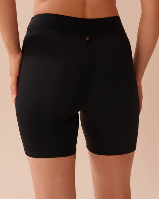 la Vie en Rose Always So Chic|Black Swimwear>High Waist Long Swim Shorts Black