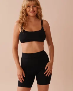 la Vie en Rose Always So Chic|Black Swimwear></noscript>High Waist Long Swim Shorts Black