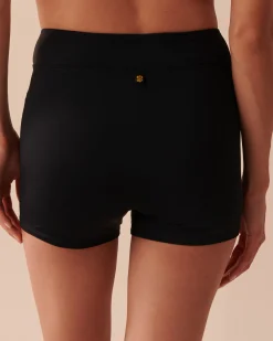 la Vie en Rose Always So Chic|Black Swimwear></noscript>Mid-rise Boyleg Bikini Bottom Black