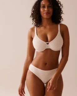 la Vie en Rose Texture Play|On Neutral Ground></noscript>Crochet Cheeky Bikini Bottom Coconut Milk