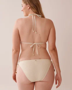 la Vie en Rose Texture Play|On Neutral Ground></noscript>Crochet Triangle Bikini Top Coconut Milk