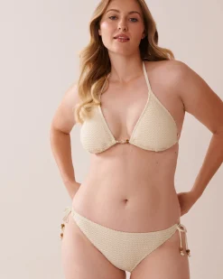 la Vie en Rose Texture Play|On Neutral Ground></noscript>Crochet Triangle Bikini Top Coconut Milk