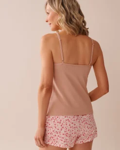 la Vie en Rose Cotton Pajamas|Tops>Coton Cami Light Taupe