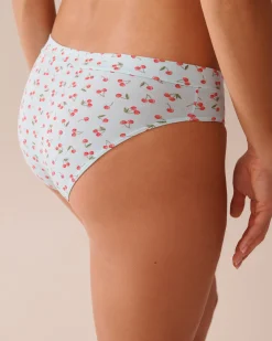 la Vie en Rose Cotton Panties|Bikini>Cotton Bikini Panty Pale Blue/Cherry