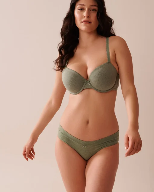 la Vie en Rose Cotton Panties|Bikini>Cotton Bikini Panty Forest Green