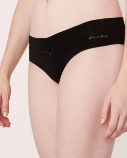 la Vie en Rose Cotton Panties|Bikini>Cotton Bikini Panty Black