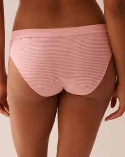 la Vie en Rose Cotton Panties|Bikini>Cotton Bikini Panty Peachy Stripes