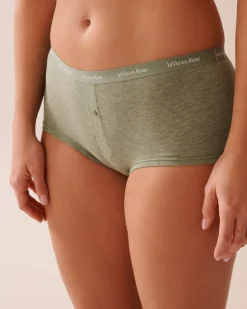 la Vie en Rose Cotton Panties|Boyshort>Cotton Boyleg Panty Forest Green