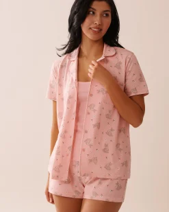 la Vie en Rose Cotton Pajamas|Tops></noscript>Cotton Cami Peony Pink