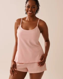 la Vie en Rose Cotton Pajamas|Tops></noscript>Cotton Cami Peony Pink