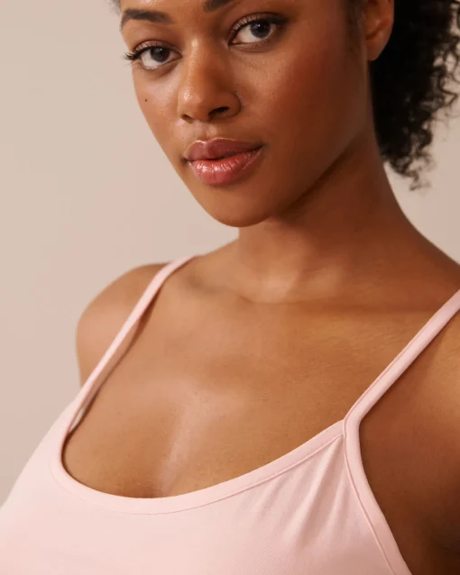 la Vie en Rose Cotton Pajamas|Tops>Cotton Cami Peony Pink