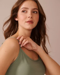 la Vie en Rose Cotton Pajamas|Tops></noscript>Cotton Cami Forest Green