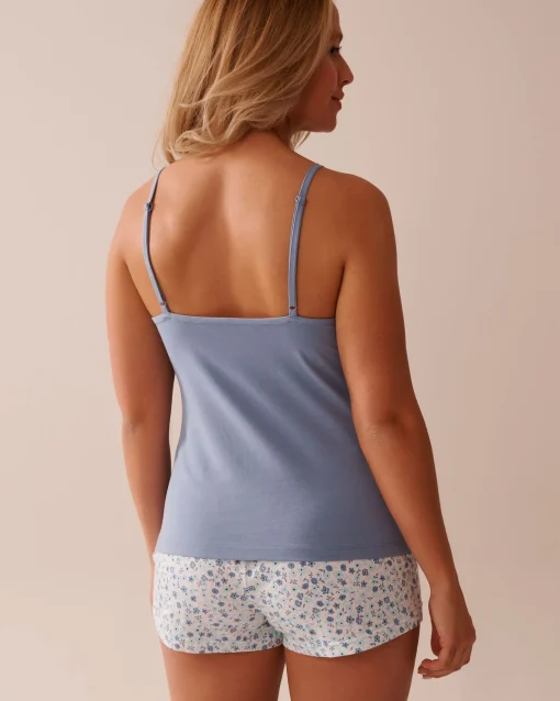 la Vie en Rose Cotton Pajamas|Tops>Cotton Cami Cloud Blue