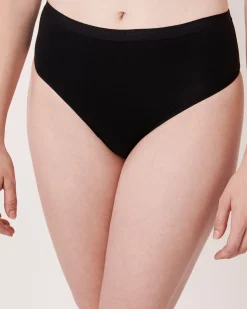 la Vie en Rose Cotton Panties|High Waist>Cotton High Waist Bikini Panty Black
