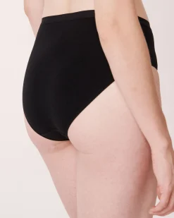 la Vie en Rose Cotton Panties|High Waist>Cotton High Waist Bikini Panty Black