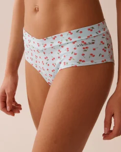 la Vie en Rose Cotton Panties|Hiphugger>Cotton Hiphugger Panty Pale Blue/Cherry