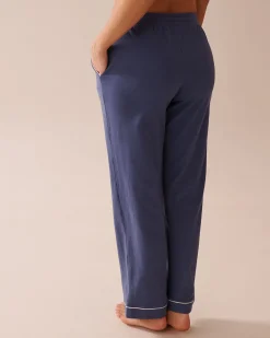 la Vie en Rose Cotton Pajamas|Bottoms></noscript>Cotton Pajama Pants Indigo Blue