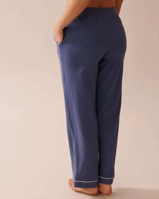 la Vie en Rose Cotton Pajamas|Bottoms>Cotton Pajama Pants Indigo Blue