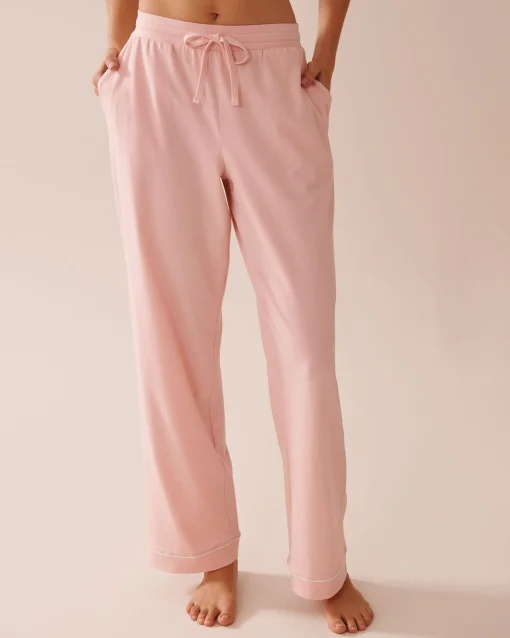 la Vie en Rose Cotton Pajamas|Bottoms>Cotton Pajama Pants Pink & White Polka Dot