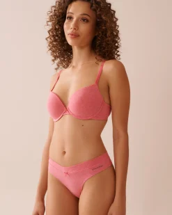 la Vie en Rose Cotton Panties|Thong></noscript>Cotton Thong Panty Watermelon Pink