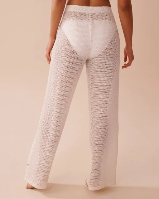 la Vie en Rose Texture Play|On Neutral Ground>Crochet Pants Coconut Milk