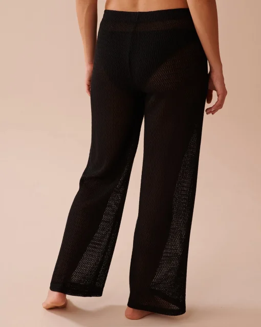 la Vie en Rose Always So Chic|Texture Play>Crochet Pants Black