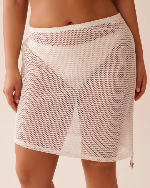 la Vie en Rose Texture Play|On Neutral Ground>Crochet Skirt Coconut Milk