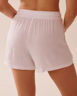 la Vie en Rose Always So Chic|Beachwear>Gauze Shorts White