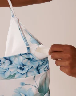 la Vie en Rose The Peachy Dream Collection|Tops></noscript>Hydrangea Print Super Soft Cami Blue Hydrangea Garden