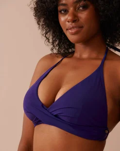 la Vie en Rose A Splashing Escape|Tops></noscript>Criss-Cross Triangle Bikini Top Indigo