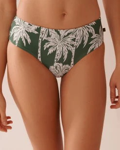 la Vie en Rose Bottoms>Hipster Bikini Bottom Khaki Palm