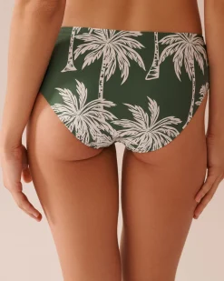 la Vie en Rose Bottoms>Hipster Bikini Bottom Khaki Palm