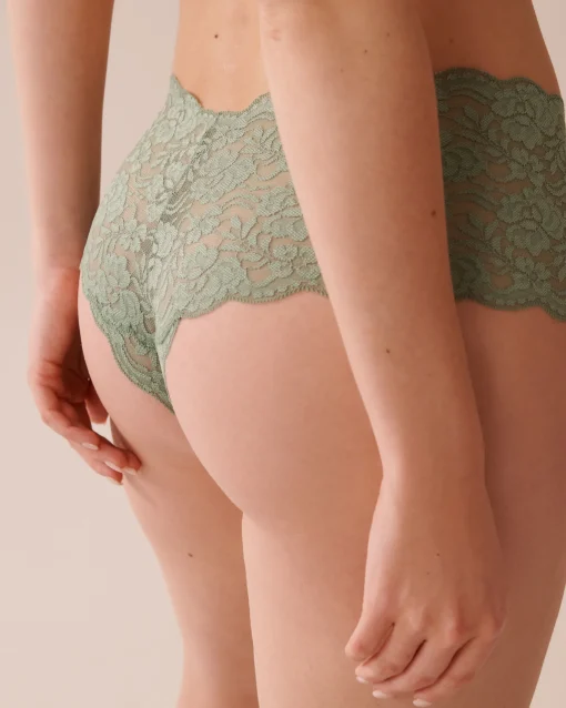 la Vie en Rose Cheeky>Lace Cheeky Panty Forest Green