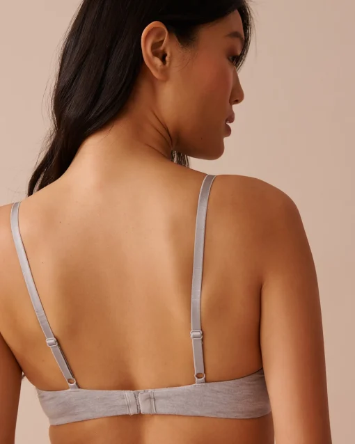 la Vie en Rose T-shirt Bras|Demi Cup>Lightly Lined Demi Modal Bra Grey