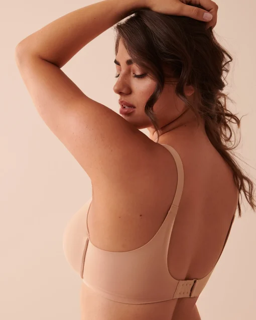 la Vie en Rose T-shirt Bras|Full Coverage>Lightly Lined Sleek Back Bra Latte