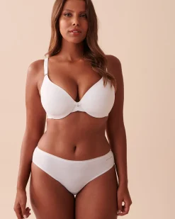 la Vie en Rose T-shirt Bras|Sleek Back>Lightly Lined Sleek Back Bra White