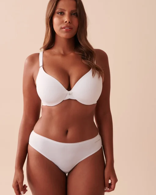 la Vie en Rose T-shirt Bras|Sleek Back>Lightly Lined Sleek Back Bra White