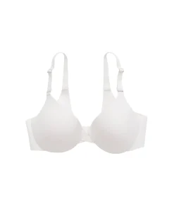 la Vie en Rose T-shirt Bras|Sleek Back></noscript>Lightly Lined Sleek Back Bra White