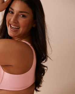 la Vie en Rose T-shirt Bras|Sleek Back></noscript>Lightly Lined Sleek Back Bra Pink