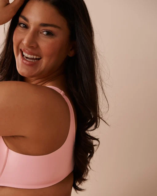 la Vie en Rose T-shirt Bras|Sleek Back>Lightly Lined Sleek Back Bra Pink