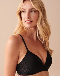 la Vie en Rose Demi Cup|Wireless></noscript>Lightly Lined Wireless Bra Black