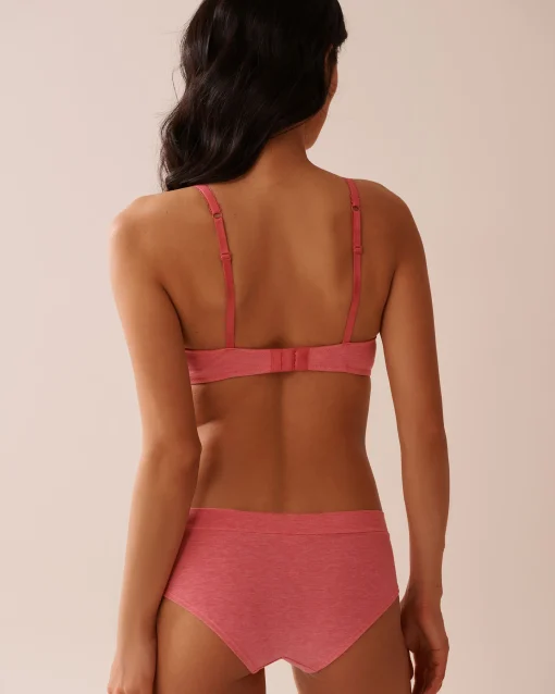 la Vie en Rose T-shirt Bras|Demi Cup>Lightly Lined Wireless Cotton Bra Watermelon Pink