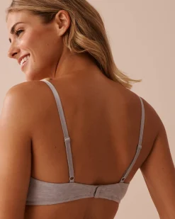 la Vie en Rose T-shirt Bras|Demi Cup>Lightly Lined Wireless Modal Bra Grey