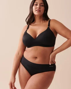 la Vie en Rose T-shirt Bras|Sleek Back>Lightly Lined Wireless Sleek Back Bra Black