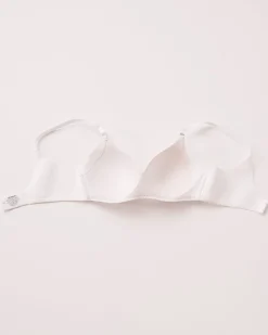 la Vie en Rose T-shirt Bras|Sleek Back></noscript>Lightly Lined Wireless Sleek Back Bra White