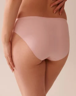 la Vie en Rose Bikini></noscript>Microfiber and Mesh Sleek Back Bikini Panty Pink Flowers