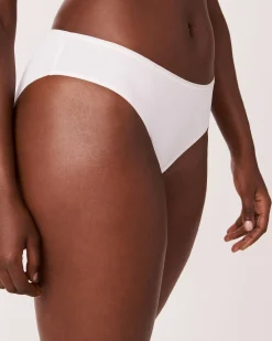 la Vie en Rose Bikini>Microfiber Sleek Back Bikini Panty White
